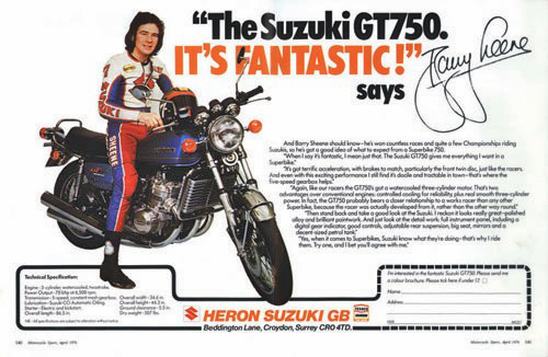 Suzuki GT750 Barry Sheene